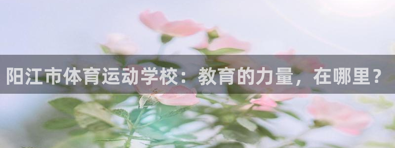 MK体育官方正版app娱乐下载：阳江市体育运动学校：